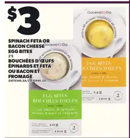 Independent Grocer SPINACH FETA OR BACON CHEESE EGG BITES, 2'S offer