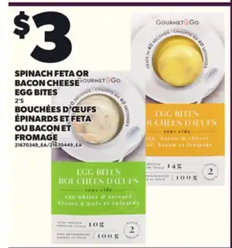 Independent Grocer SPINACH FETA OR BACON CHEESE EGG BITES, 2'S offer