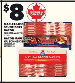 Independent Grocer MAPLE LEAF OR SCHNEIDERS BACON, 375 G offer