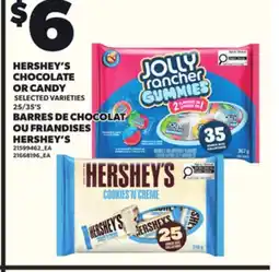 Independent Grocer HERSHEY'S CHOCOLATE OR CANDY, 25/35'S offer