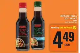 Food Basics IRRESISTIBLES SOY SAUCE offer