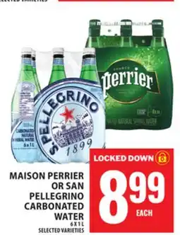 Food Basics MAISON PERRIER OR SAN PELLEGRINO CARBONATED WATER offer