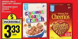 Food Basics GENERALMILLS HONEY NUT CHEERIOS OR CINNAMON TOAST CRUNCH offer