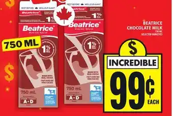 Food Basics BEATRICE CHOCOLATE MILK offer