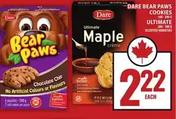 Food Basics DARE BEAR PAWS COOKIES OR ULTIMATE offer