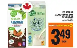 Food Basics LIFE SMART ALMOND OR SOY BEVERAGE offer