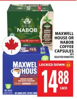 Food Basics MAXWELL HOUSE OR NABOB COFFEE CAPSULES offer
