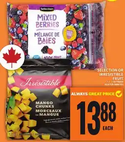 Food Basics SELECTION OR IRRESISTIBLE FRUIT offer