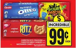 Food Basics CHRISTIE RITZ CRACKERS OR CHRISTIE OREO COOKIES OR MAYNARDS CANDY offer