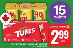 Food Basics YOPLAIT TUBES OR MINIGO YOGURT offer