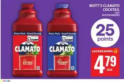 Food Basics MOTT'S CLAMATO COCKTAIL offer