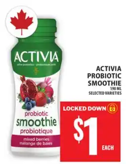 Food Basics ACTIVIA PROBIOTIC SMOOTHIE offer