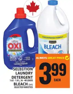 Food Basics SELECTION LAUNDRY DETERGENT OR BLEACH offer