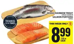 Food Basics WHOLE RAINBOW TROUT OR SALMON PORTIONS offer