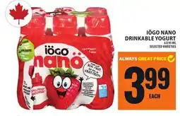 Food Basics IÖGO NANO DRINKABLE YOGURT offer