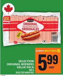 Food Basics SELECTION ORIGINAL WIENERS VALUE PACK offer