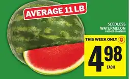 Food Basics SEEDLESS WATERMELON offer