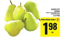 Food Basics BARTLETT PEARS offer