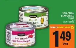 Food Basics SELECTIONFLAVOURED TUNA offer