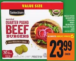 Food Basics SELECTION QUARTER POUND BEEF BURGERS VALUE PACK offer