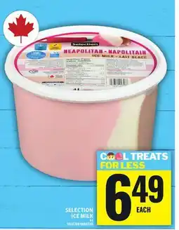 Food Basics SELECTION ICE MILK offer