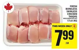 Food Basics FRESH BONELESS SKINLESS CHICKEN THIGHS offer