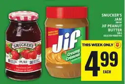 Food Basics SMUCKER'S JAM OR JIF PEANUT BUTTER offer