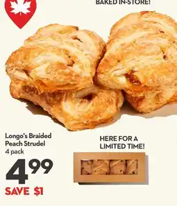 Longo's Longo's Braided Peach Strudel offer