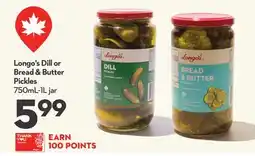 Longo's Longo's Dill or Bread & Butter Pickles offer