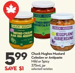 Longo's Chuck Hughes Mustard Coleslaw or Antipasto Mild or Spicy offer