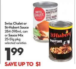 Longo's Swiss Chalet or St-Hubert Sauce 284-398mL can or Sauce Mix 25-51g pkg offer