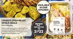 Longo's OVEN-READY Single Meals offer