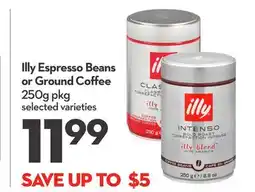 Longo's Illy Espresso Beans or Ground Coffee offer