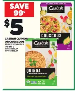 Loblaws CASBAH QUINOA OR COUSCOUS, 170-340 G offer