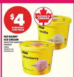 Loblaws NO NAME ICE CREAM, 1.65 L offer