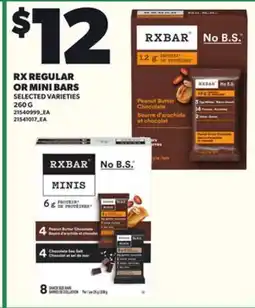 Loblaws RX REGULAR OR MINI BARS, 260 G offer