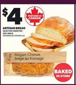 Loblaws ARTISAN BREAD, 420-660 G offer