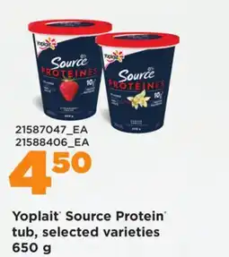 Loblaws YOPLAIT SOURCE PROTEIN TUB, 650 G offer
