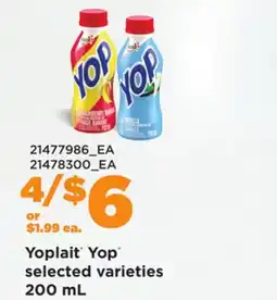 Loblaws YOPLAIT YOP , 200 mL offer