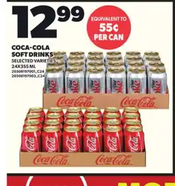 Loblaws COCA-COLA SOFT DRINKS, 24X355 ML offer