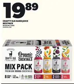 Loblaws CRAFTY ELK HARD JUICE MIX PACK, 8X355 ML CANS offer
