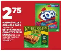 Loblaws NATURE VALLEY GRANOLA BARS, 120-210 G OR BETTY CROCKER OR MOTT'S FRUIT SNACKS, 128-226 G offer