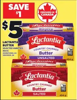 Loblaws LACTANTIA BUTTER, 454 G offer