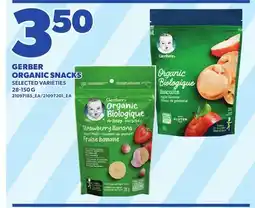 Loblaws GERBER ORGANIC SNACKS, 28-150 G offer