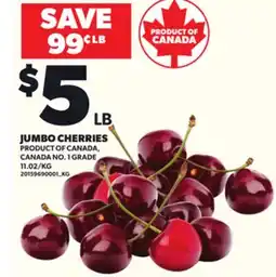 Loblaws JUMBO CHERRIES offer