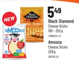Loblaws BLACK DIAMOND CHEESE STICKS, 189 - 252 G, AMOOZA CHEESE STICKS, 228 G offer