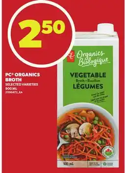 Loblaws PC ORGANICS BROTH, 900 ML offer