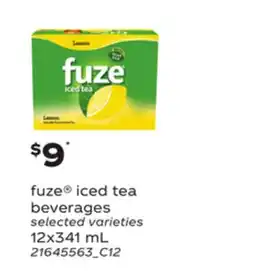 Loblaws FUZE ICED TEA BEVERAGES, 12x341 mL offer