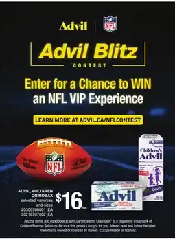 Loblaws ADVIL, VOLTAREN OR ROBAX offer