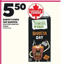 Loblaws EARTH'S OWN OAT BARISTA, 946 ML offer